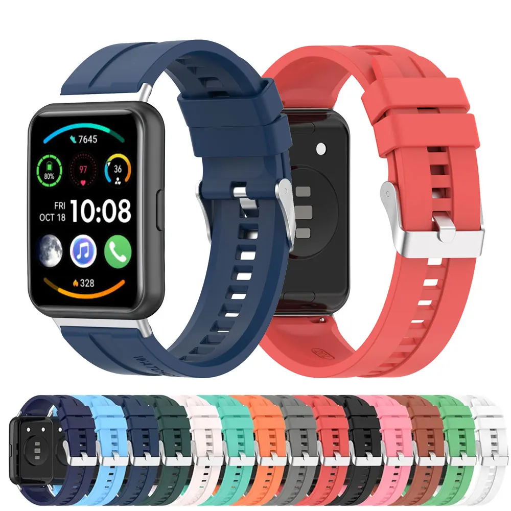 Horlogeband voor Huawei Watch Fit 2 Siliconen sportband Vervanging Correa polsbanden voor Huawei Watch fit 2 armband