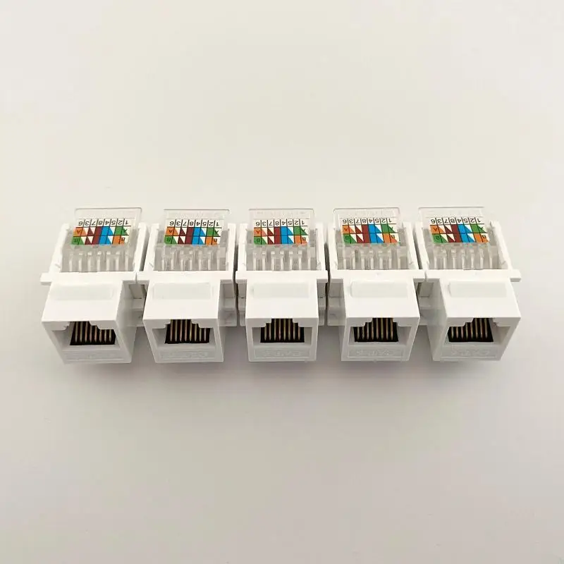 N1HD 5PCS CAT6 UTP Module RJ45 Connector Information Socket Cat6 Keystone Standard