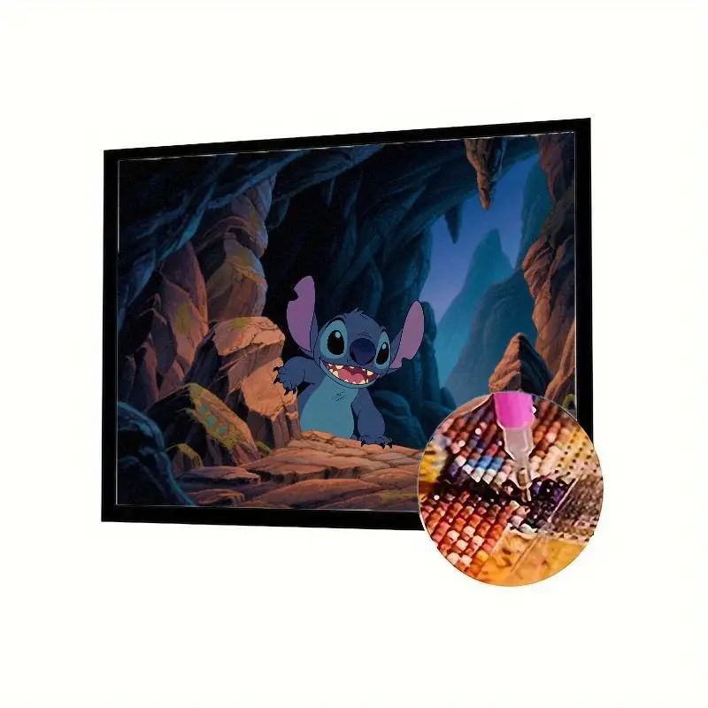 

1 шт. Disney Stitch 5D Full Drill Diamond Painting Kit - милый мультфильм Чужой приключенческий пещерный сцены, вышивка стразами, сделай сам, драгоценный камень A