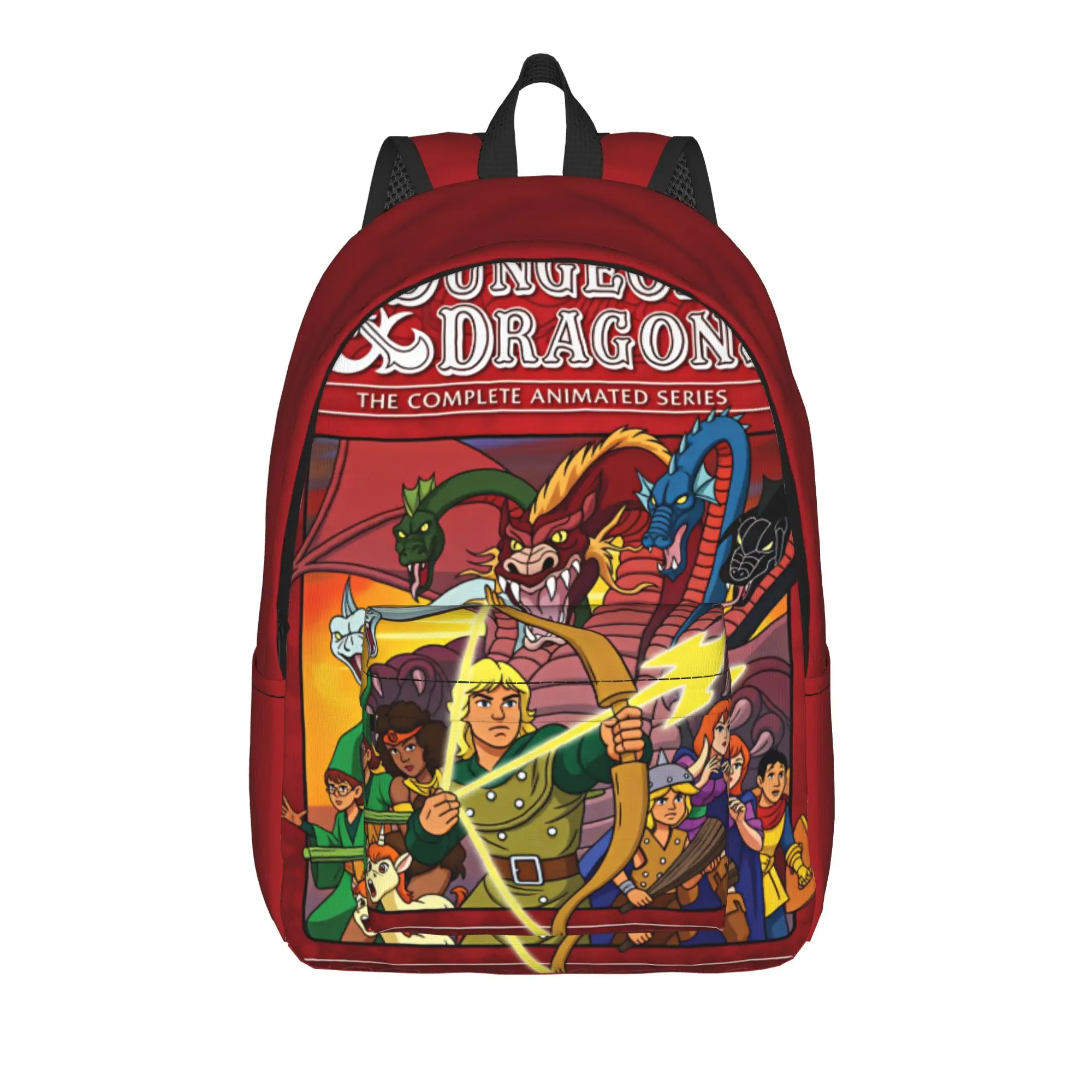 Medieval Dragon And D20 Dice Dnd Backpack  Trekking Backpacks Male Elegant School Bags Colorful Soft Rucksack
