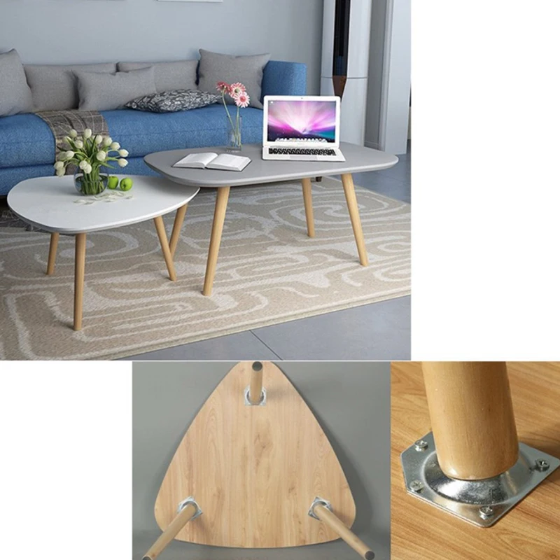 Pieds Coudés en FiosphPlate, Pied de Table de Meubles, Vis de Connexion en Bois, 1 Ensemble