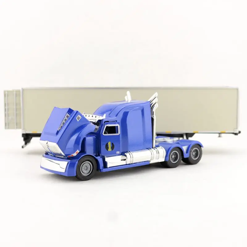 1:50 Scale Diecast Alloy Toy Vehicle Model Kenworth Container Transport Truck Engineering Car Educational Collection Gift Kid