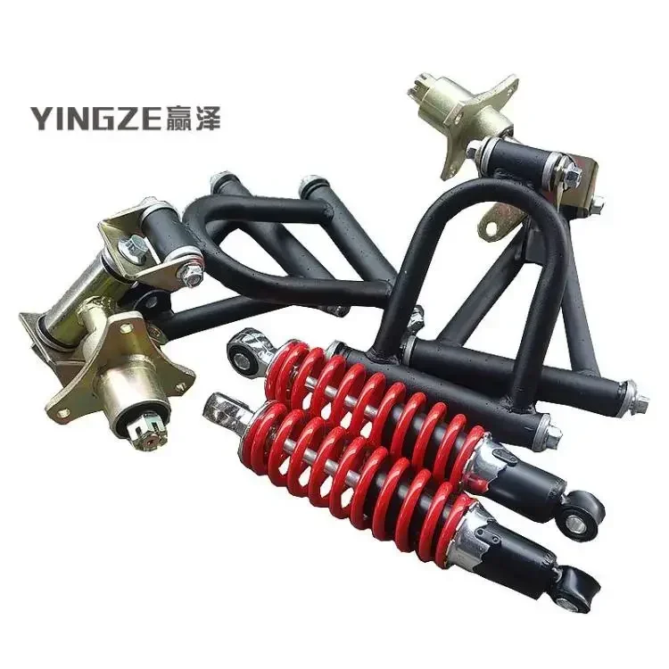 Four wheel go kart front axle suspension beach bike accessories rocker arm sheep angle steering knuckle flange wheel hub seat