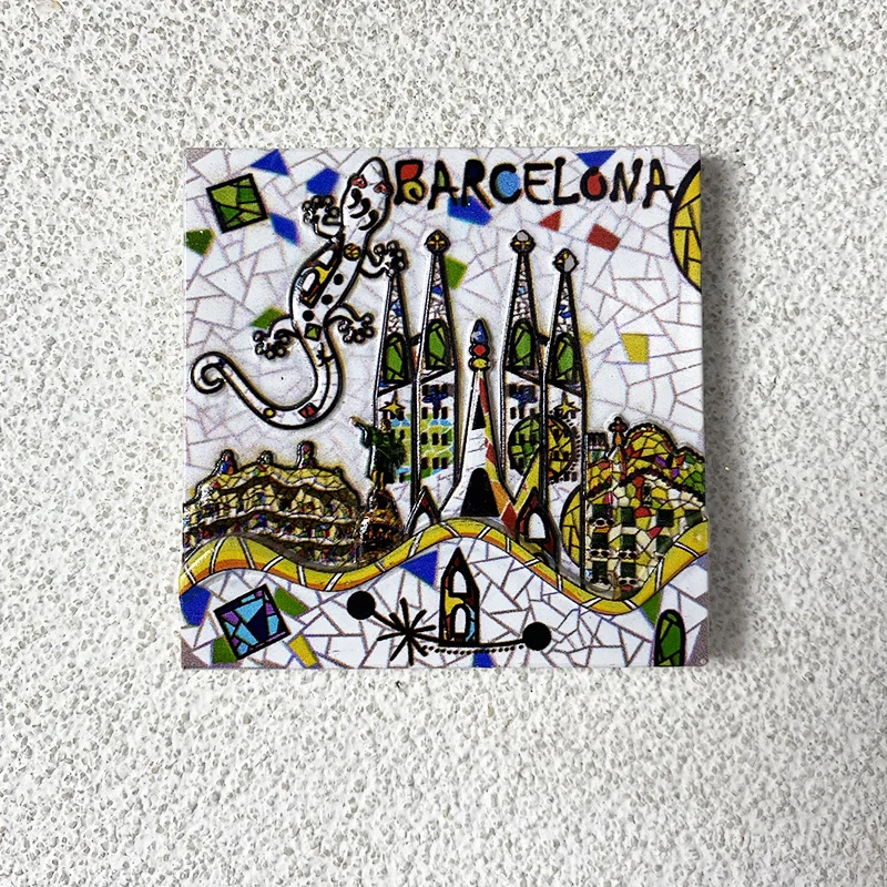 

Barcelona tourism souvenirs, 3D decorations, Sagrada Familia refrigerator magnets, office, home kitchen decoration gifts