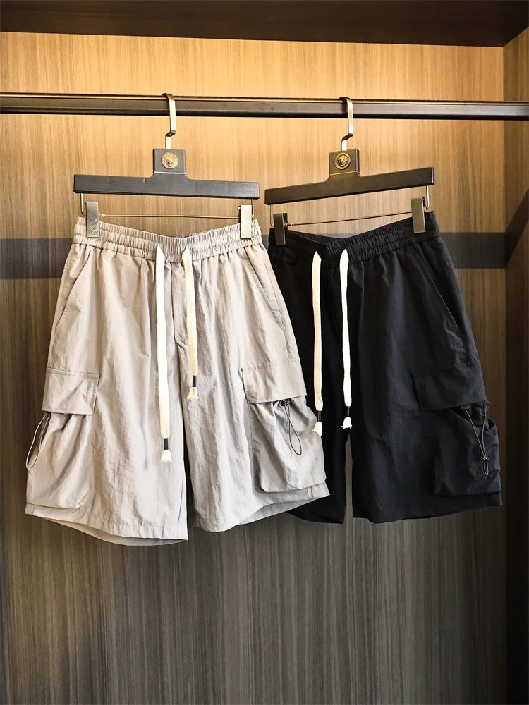 

Men's Loose Fit Breathable Qui Dry Summer Work Trousers orts Large ket Faionable Urban Casual Pants Youth Daily Wear