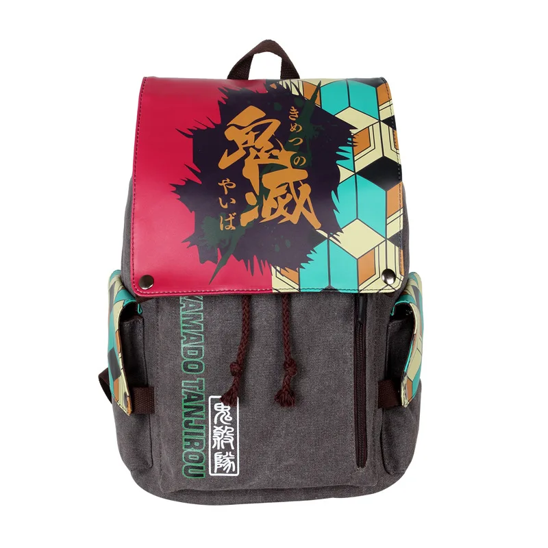 Mochila Anime Devil Hunter Agatsuma Zenitsu para niños y niñas, bolso de hombro informal de viaje para ordenador, regalo para estudiantes, Cosplay