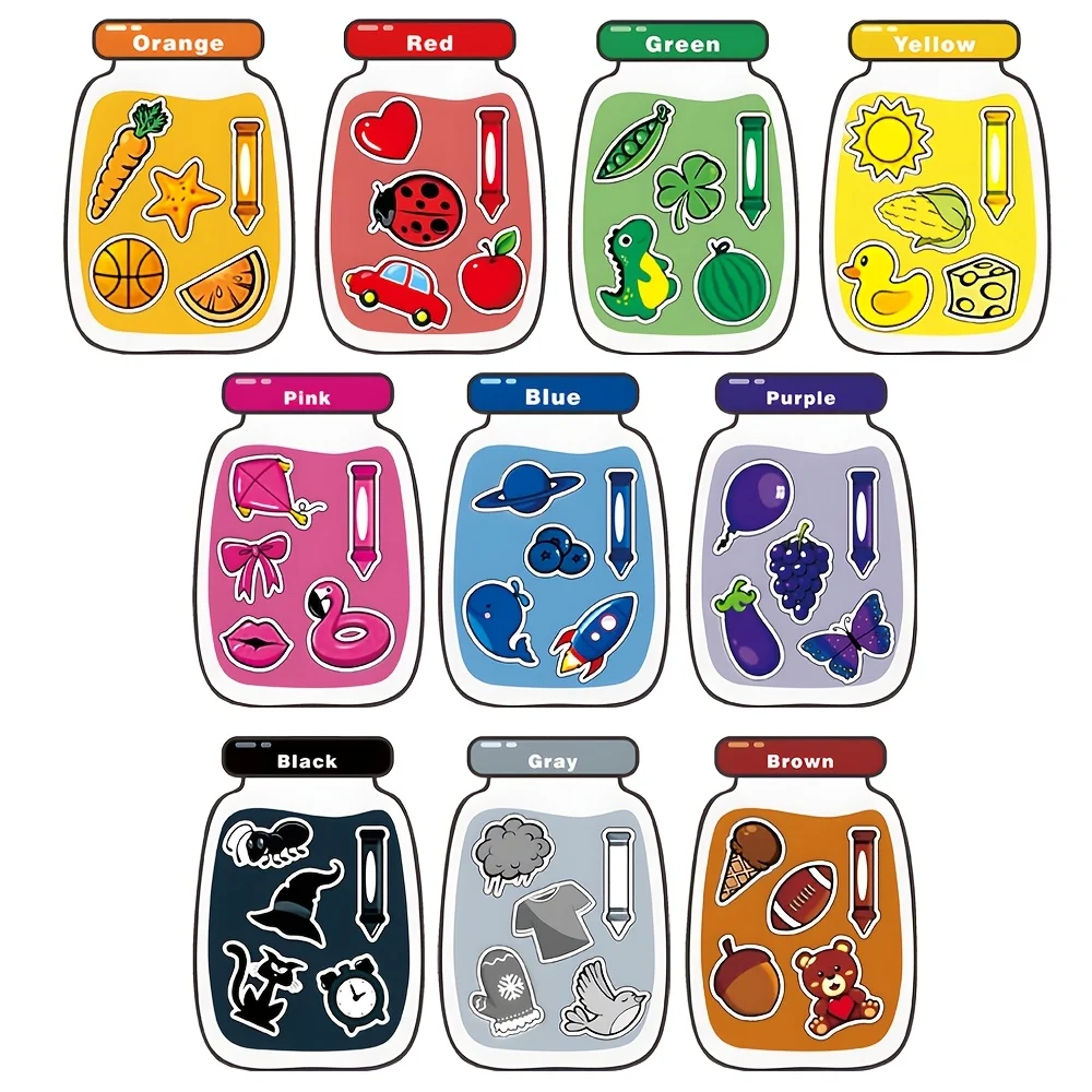 10 pieces of colorful animal jars themed refrigerator magnetic stickers, bottle and can animal modeling, home improvement