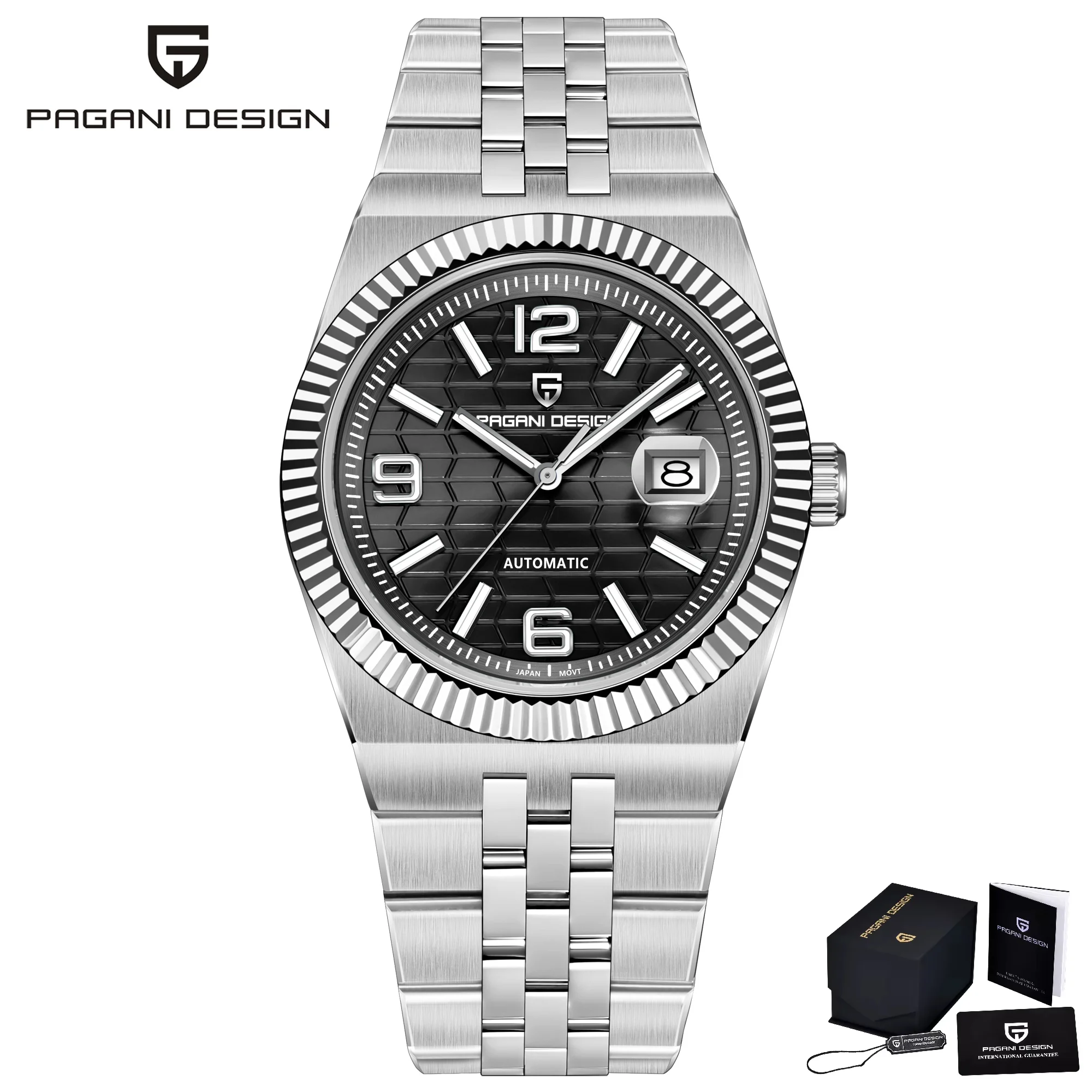 

2025 New PAGANI DESIGN Automatic Men's Mechanical Watch Stainless Steel Luxury Sapphire JP8215 Waterproof Reloj Hombre PDYS027