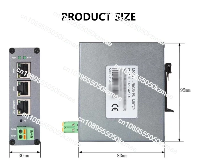 

FOR Profinet to Modbus TCP master-slave gateway PN communication protocol converter bus module GSD