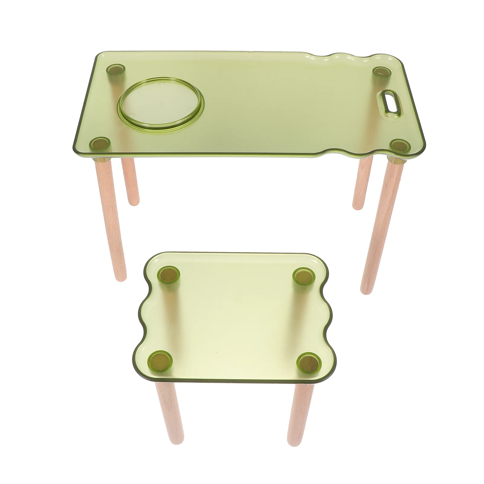 

Hamster Cage Furniture Wood Plastic Platform Educational For Small Pets Safe Play Environment Landscaping Accessory Hamster