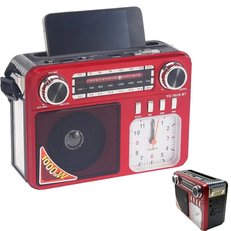 

Solar Radio Solar Survival Radio Rechargeable Phone Charger Lighting Speaker For Learning Family Backup Indoor Hiking Adventure