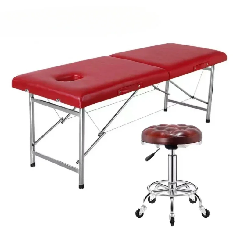 

Professional Massage Bed Folding Table Thai Beauty Salon Portable Chair Tattoo Lit Pliant Chiropractic Physiotherapy Pilates