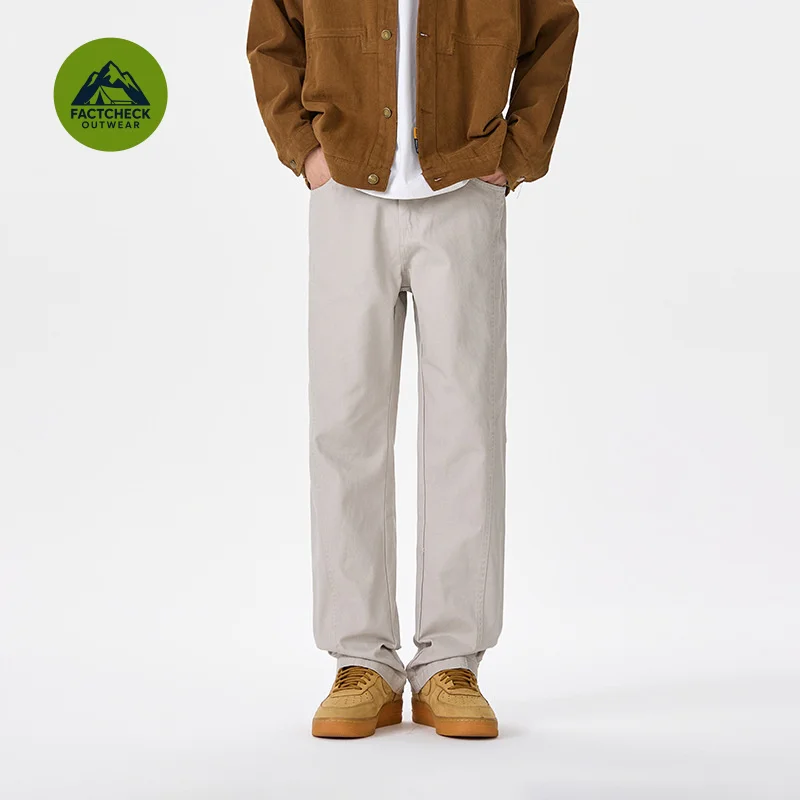 FACTCHECK EU US Size High Quality Men'S Pure Cotton Work Pants Old Money Style Streetwear Retro Casual Straight-Leg Trousers