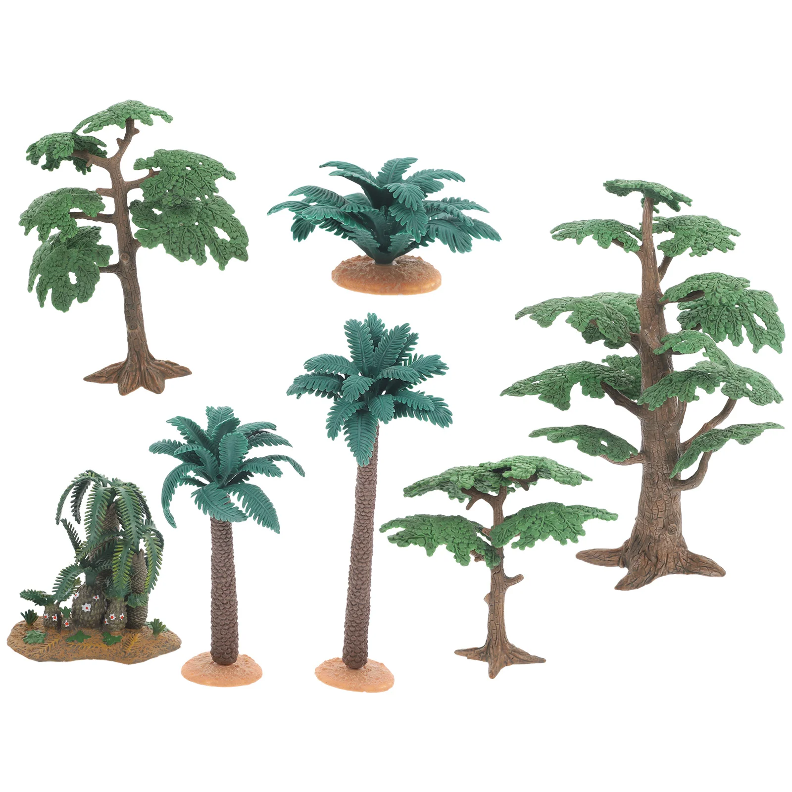 Simulated Forest Scene Model Plant Set Micro Tree Mini Sand Table Adornment Plastic Landscape Decor Models