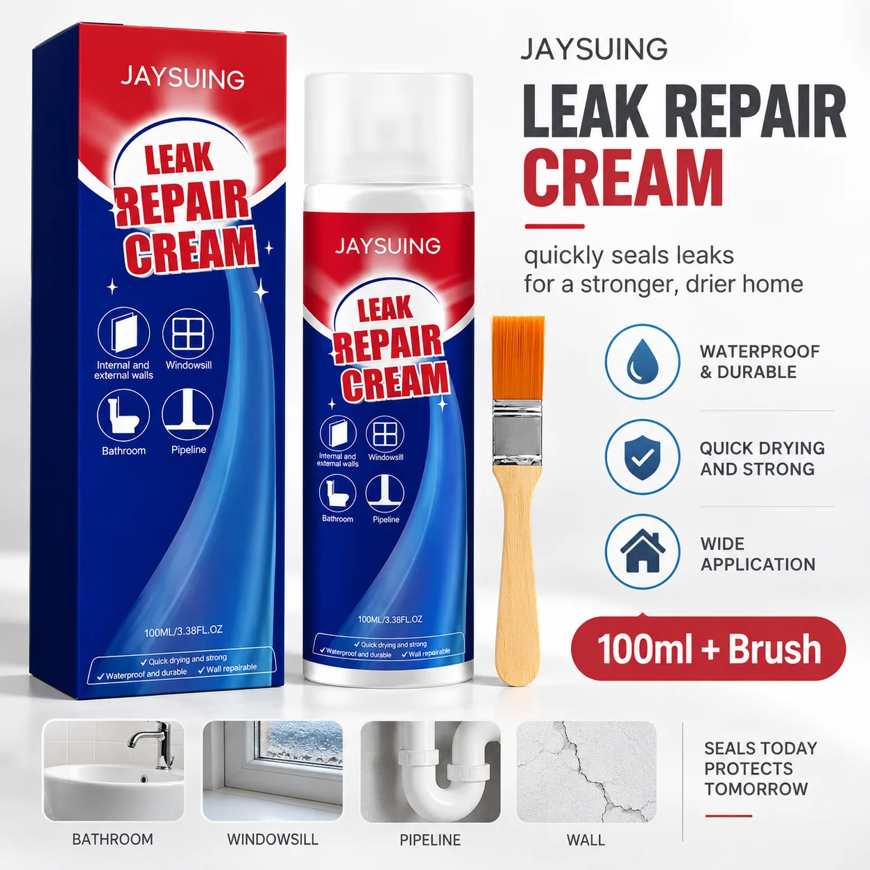 Waterproof Leak Repair Spray Sealant Quick Dry Long Wall Filler Outdoor Roof for Window Ac Liquid Lasting Accessories Stop Frame