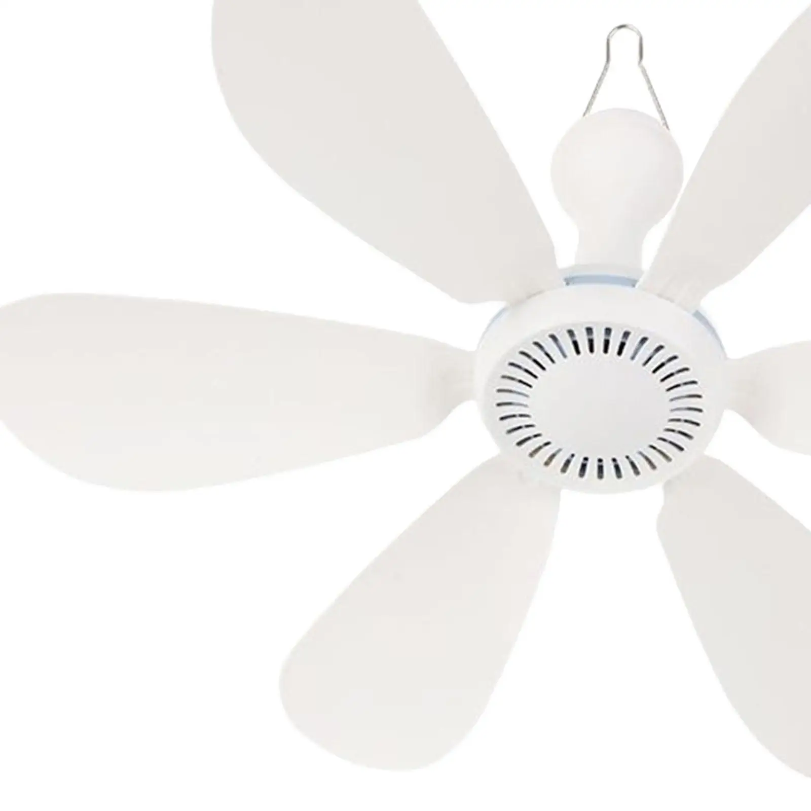 Ventilador de techo con alimentación USB, pequeño y silencioso, 6 aspas, portátil, para acampar, interiores, exteriores, viajes, dormitorio