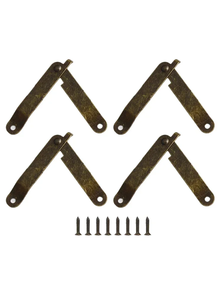 Furniture Hinges Support Hinges Home Improvement Yellow 4pcs 68x11 Mm Bronze Cabinets For Jewelry Boxes Gift Boxes