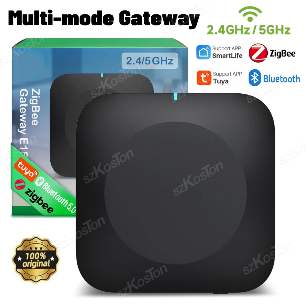 Tuya Smart Multi-mode Gateway 2.4G & 5G Dual Band WiFi ZigBee Bluetooth Mesh Smart Home Automation Wireless Hub for Alexa Google