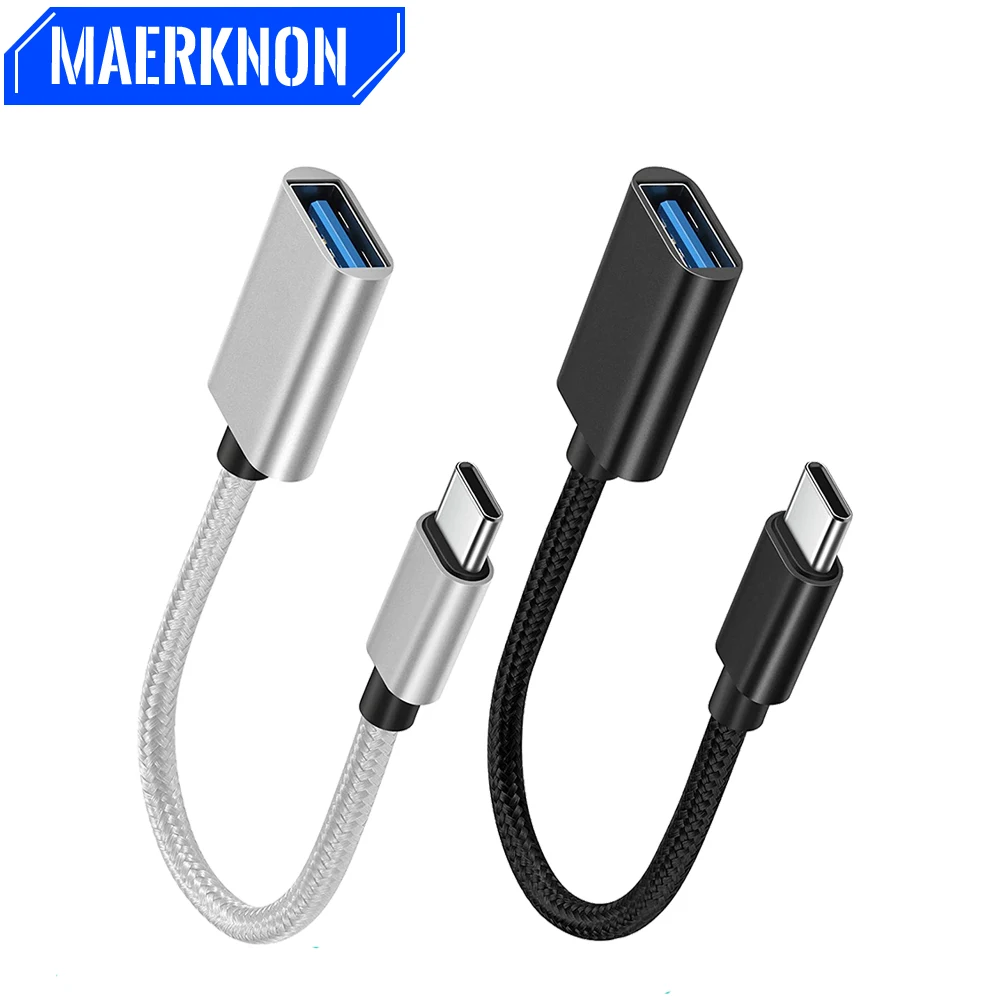 USB To Type C OTG Cable Adapter Date Phone Cable Converter USB C Male To USB Female For Macbook Huawei P50 Xiaomi Realme POCO