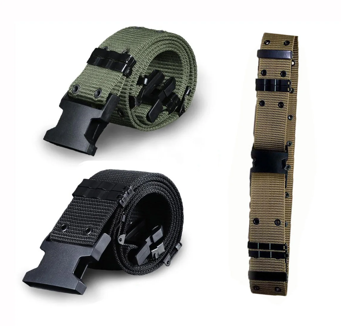 Outdoor Canvas training tactical belt army fan equipment double-breasted S Unisex Belt