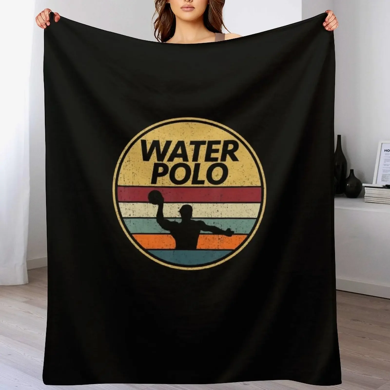 

Retro Water Polo Vintage H2 Polo Waterpolo Throw Blanket Soft Beds Heavy Blankets