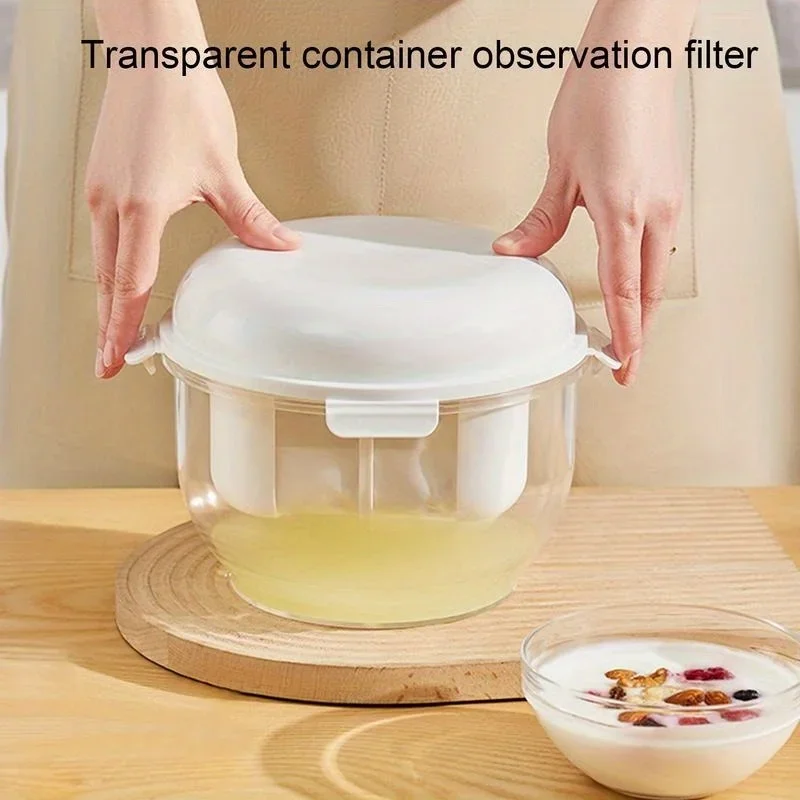 1pc Coffee Yogurt Filter Maker Self-made Greek- Yogurt Soybean Milk Cheese Whey Separator Water Draining Fine Mesh Strainer