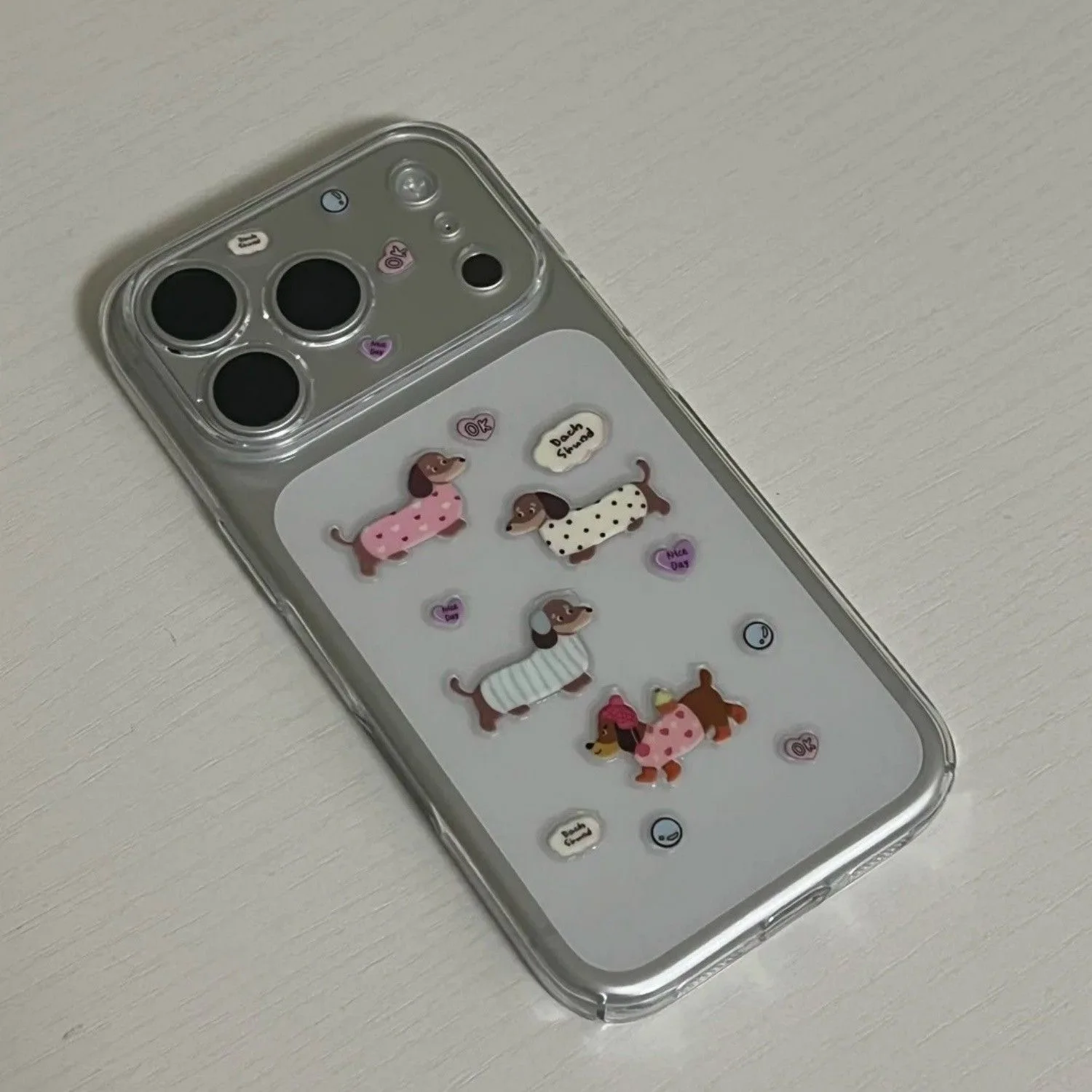 

5 шт. для iphone 17 Pro Max милая собака желе наклейка DIY чехол для телефона для украшения наушников ipad