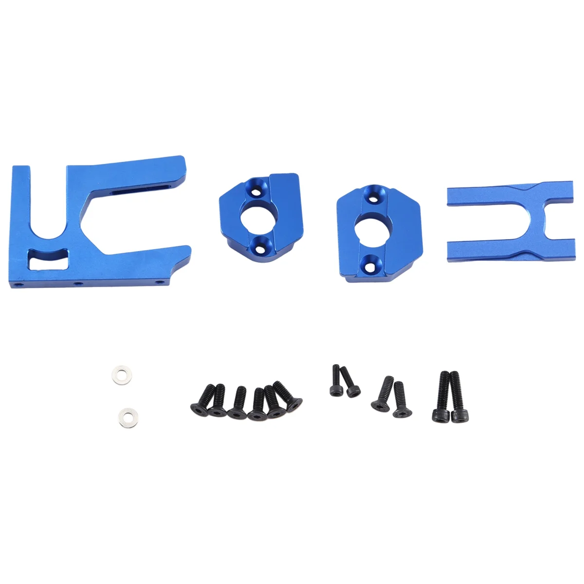 For ARRMA 1/7 MOJAVE INFRACTION 1/8 Kraton Outcast TYPHON EXB 6S Metal Center Diff Mount + Motor Mount Blue