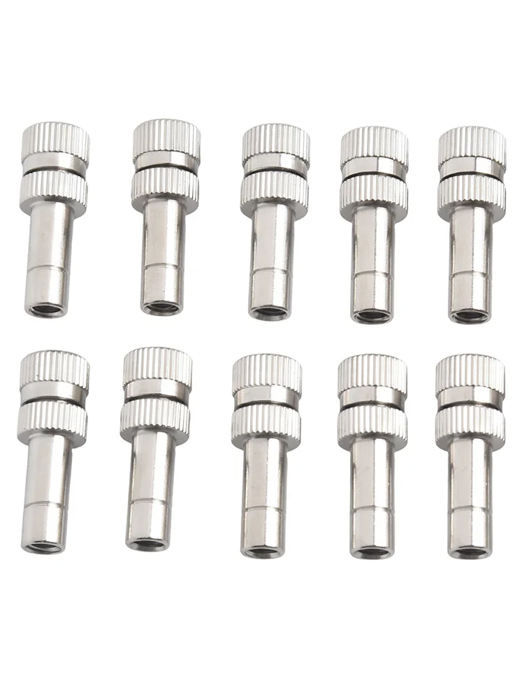 10 Pieces 6mm Spray Nozzle with Fast Connect Design for Misting System in Garden Patio Lawn Greenhouse Fog Cooling