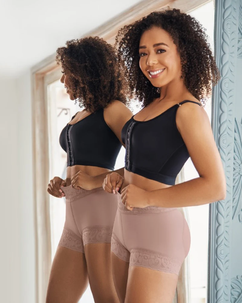 Women Sexy Lace Butt Lifter Shorts Tummy Control Flat Belly High Compression Body Shaper Shapewear Seamless Underwear