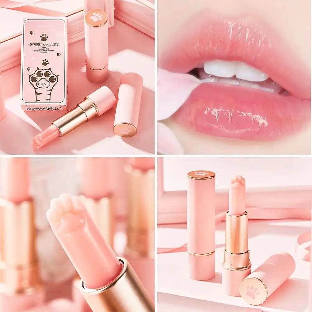 Cat Paw Shaped Moisturizing Lips Balm Long Lasting Fade Lips Lip Cosmetics Cracking Repair Anti Moisturizing Lines Care Y4A5