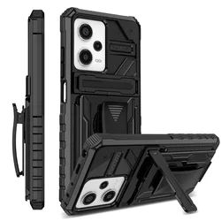 for Poco X5 Pro dual layers Shockproof Protective Cover, Belt Clip Kickstand Case for Xiaomi Redmi Note 12 Pro 5G phone cases