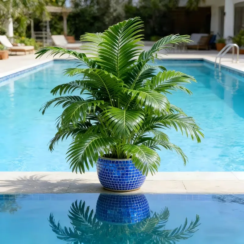 Planta Artificial de Alta Calidad para Decoración de Interiores, Palmera Artificial, Planta Falsa en Maceta para Hogar u Oficina