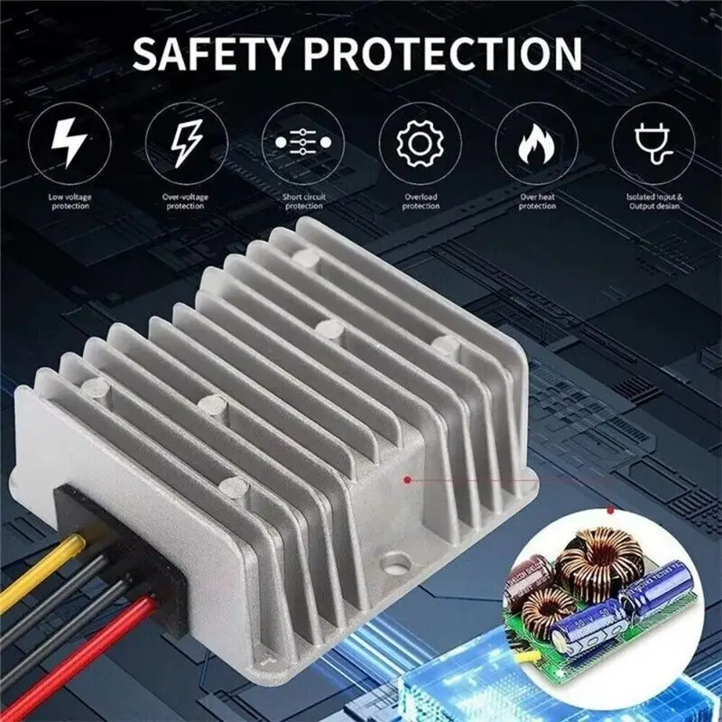 ABKS-18V To 12V Buck Converter With Fuse For 18V Power Wheel Battery Adapter DC 12V 20A 240W Buck Converter