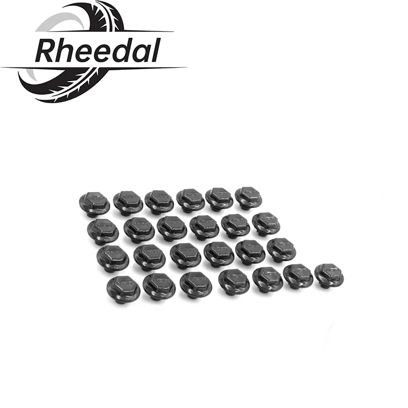 Rheedal 50/100Pcs 7.5mm/0.29" Spike Car Wheel Rivets For Rim Lip Decoration Replacement Wheels Tires Exterior Accessories ABS