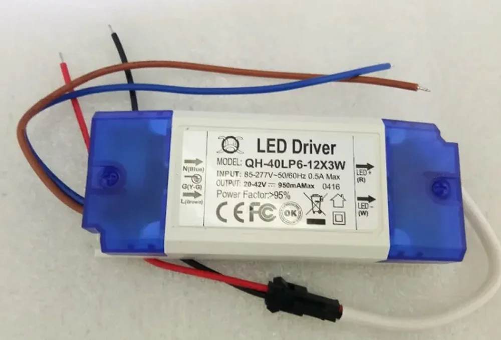 led driver 30W 900ma AC 85 - 265v input led transformer 6-12x3W 20-42V 20pcs/lot