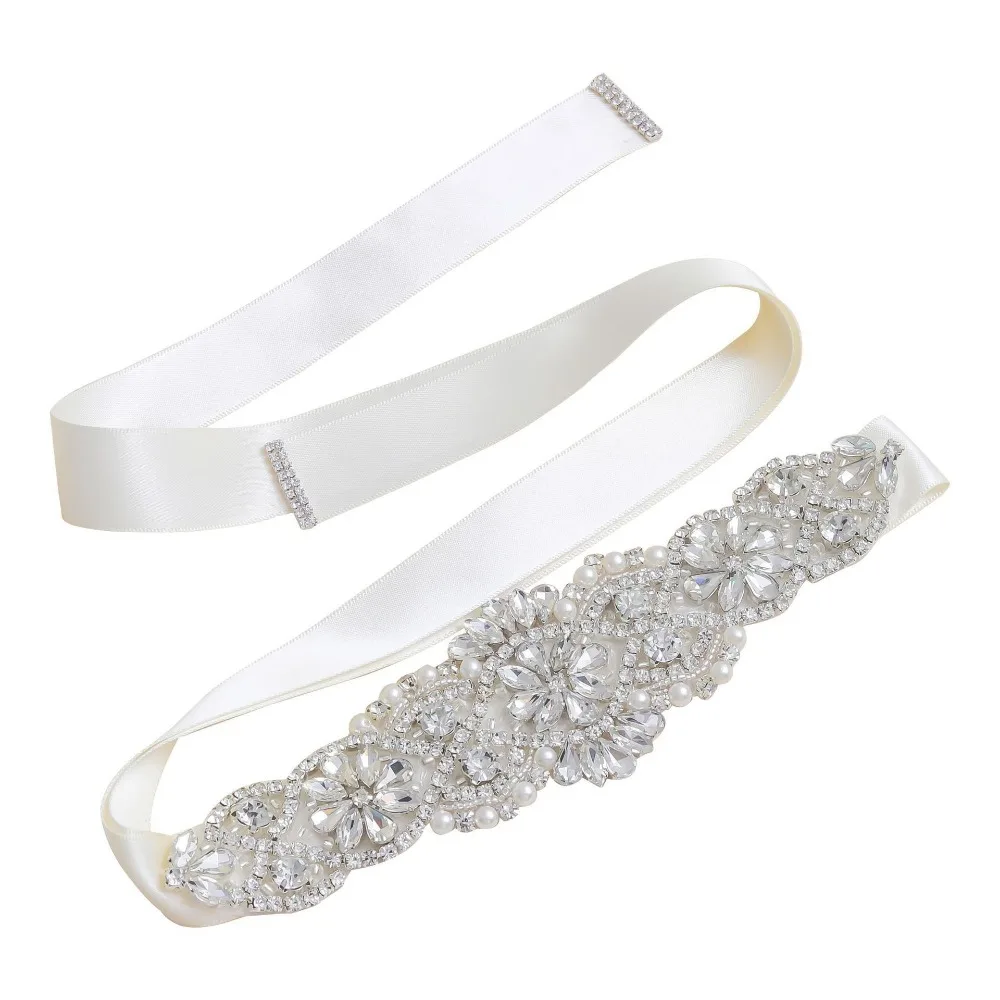 Ceinture 138 avec appliques en biscuits pour patients de mariage, magnifiques ceintures avec perles pour fête