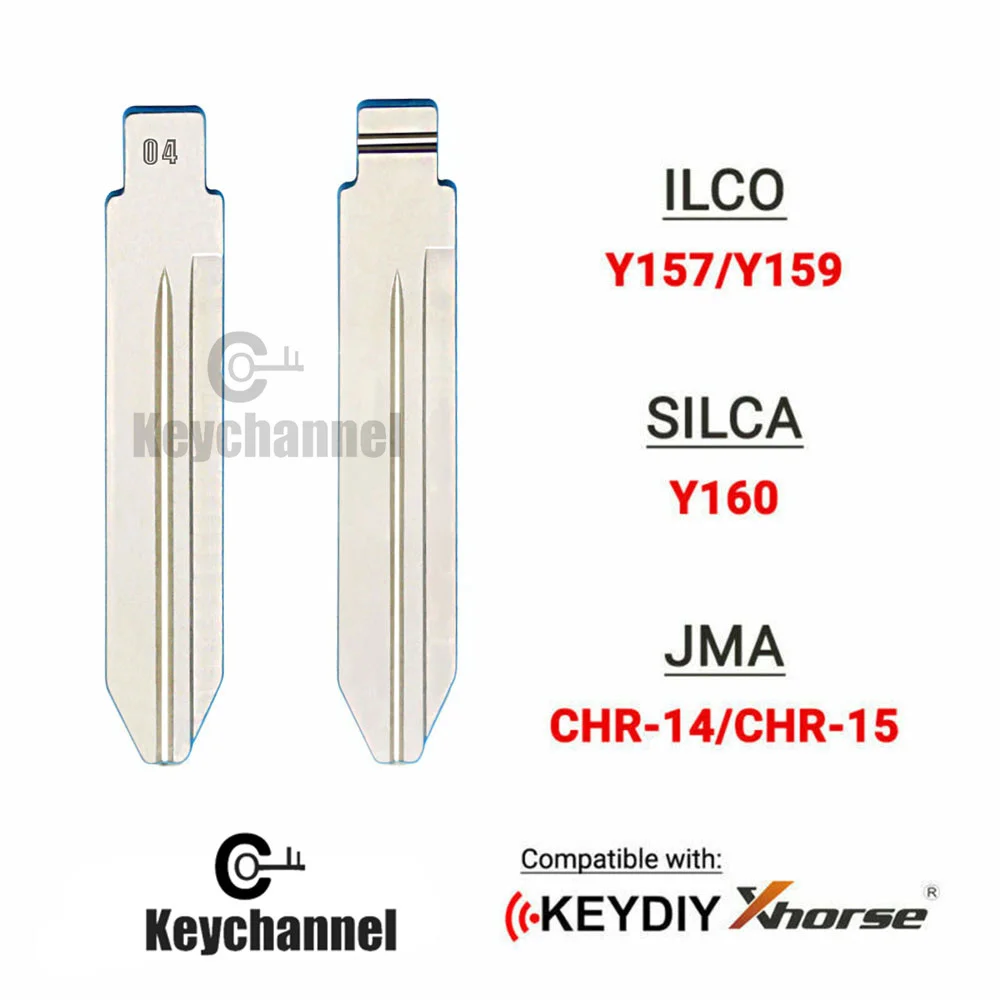 10PCS Evrensel KD Blade # 04KD Metal Boş Çevirme Yedek Bıçak CY24 Araba itmeli anahtar Jeep Dodge Chrysler Y157/Y159 Y160