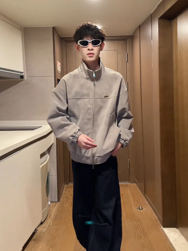 

Мужская кожаная куртка Manre ow: модная демисезонная рабочая куртка в бейсбольном стиле из полиэстера и нейлона