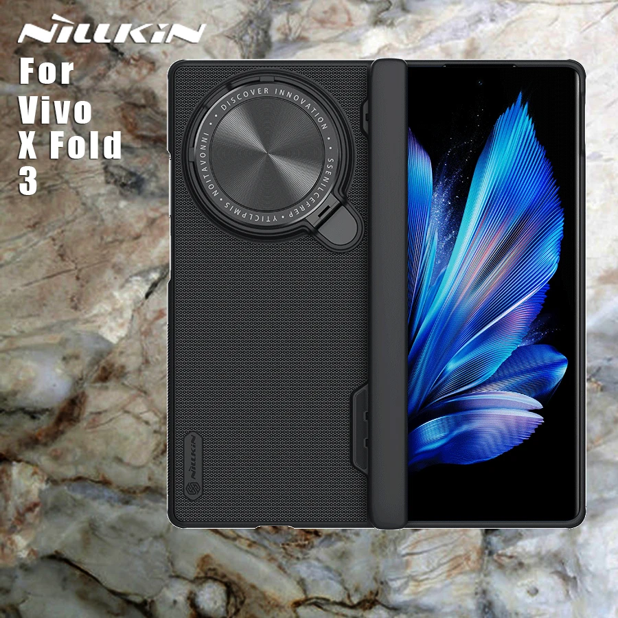 

NILLKIN For Vivo X Fold 3 Case Camshiled Pro Kickstand hard pc TPU Frame Lens Cover 5G