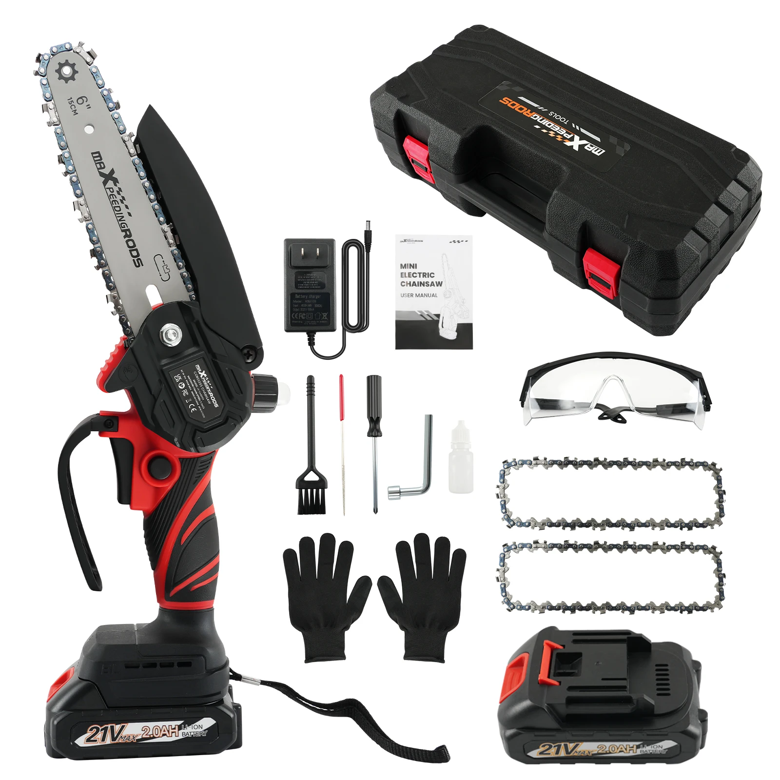 

Electric for Mini Chainsaw 21V Battery Powered Wood Cutting Garden Pruning Tool