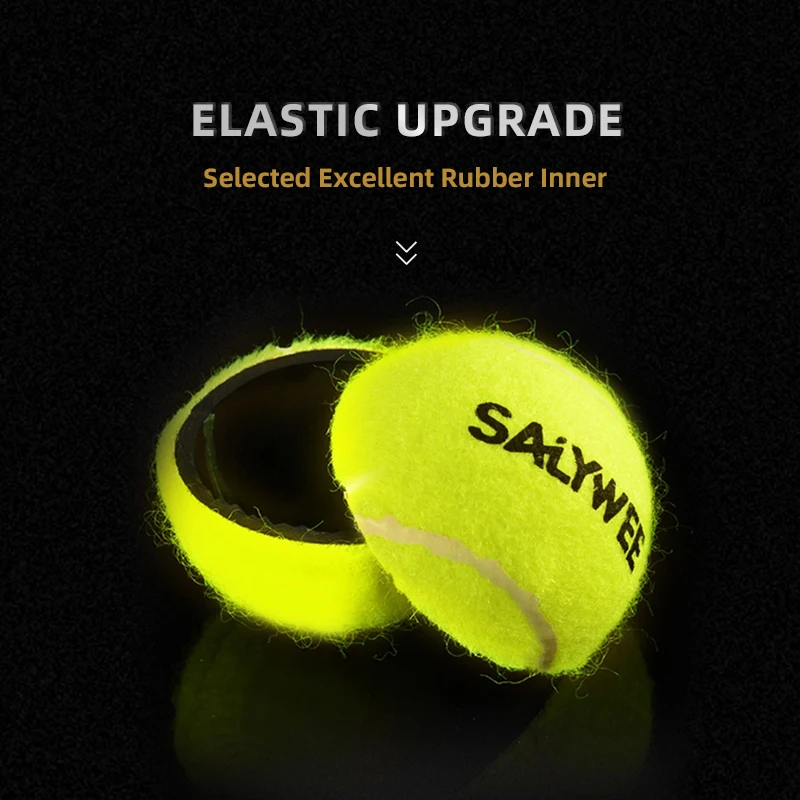 SALYWEE 3 High Elasticity Tennis Balls, Durable Rubber, Training/Pressureless, Smooth Surface, Indoor Outdoor, Dog Friendly view 4