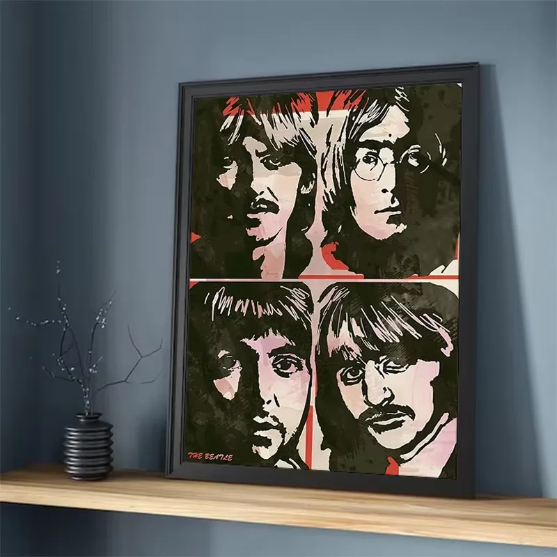Aesthetic B-Beatles Wall Art Painting, HD Canvas Print Poster, Suitable for, Home, Living Room, Room, Club Decoration Painting
