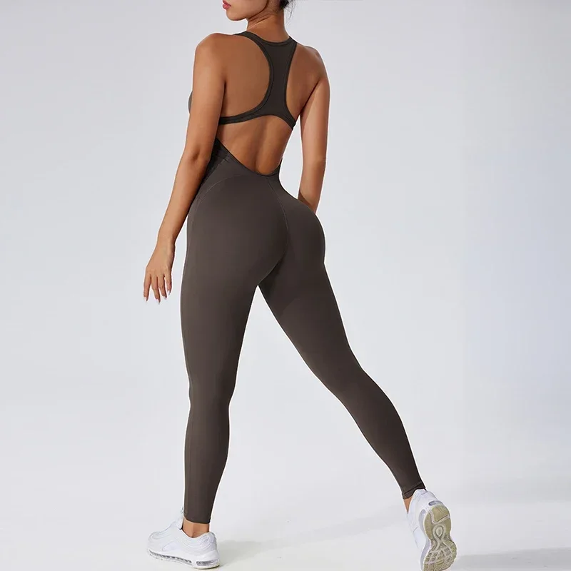 Macacão de yoga fitness esportes macacão ginásio conjunto de roupas atléticas wear pilates roupas de treino para mulher roupa push-up activewear