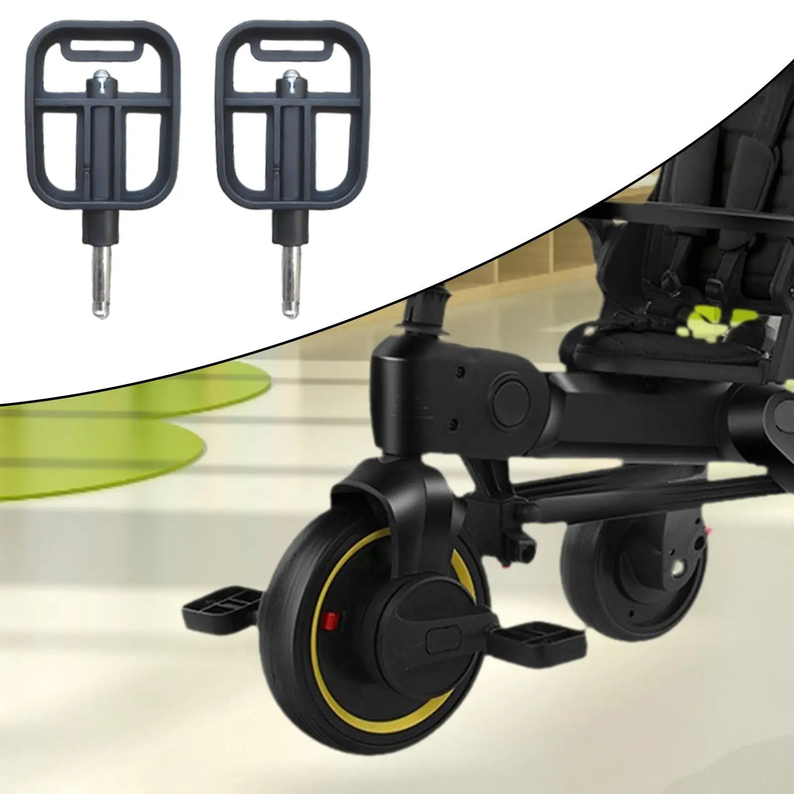 2x Kids Stroller Tricycle Pedals Easy Installation Practical