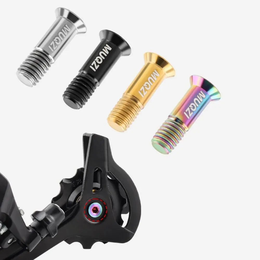 

2PCS Titanium Alloy Rear Derailleur Jockey Wheel Screws M5 Screws Converting Transmission Rear Derailleur Pulley Fixing Bolts