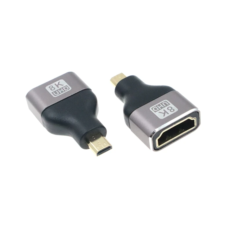 8K Micro Mini HDMI - compatible with 2.1 Connector Adapter 270 90 Degree Male to Female for HDTV PS4 PS5 Laptop 4K HDMI Extender