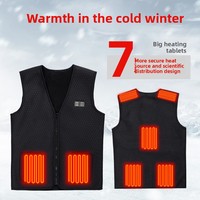 Cross-Border Rechargeable Smart Heated Vest - Constant Temperature, Waist Protection, Electric Heating Clothing for Men & Women