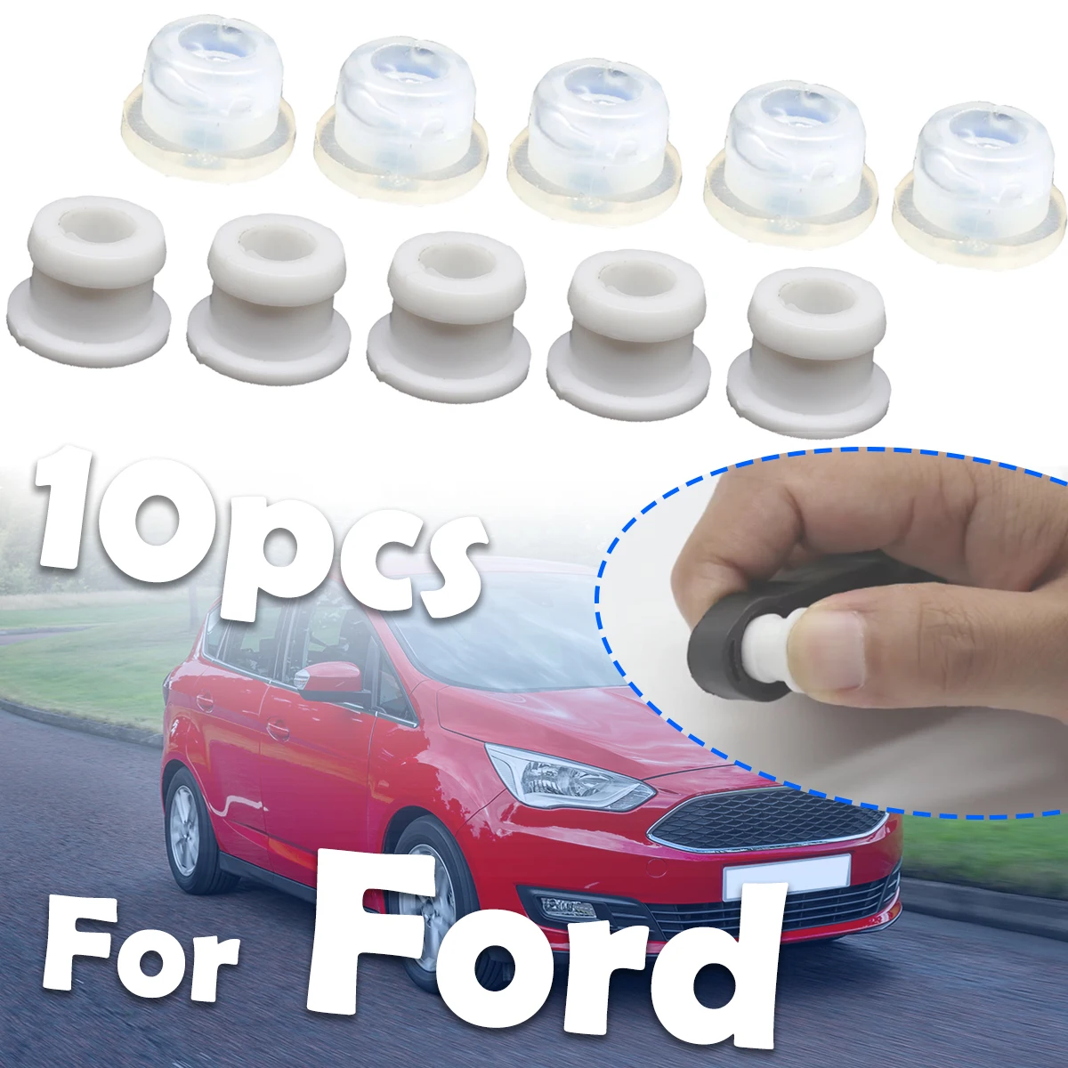 10PC For Ford F150 Explorer Expedition Everest Edge Gearbox Automatic Transmission Shift Cable Linkage Bushing Rubber Repair Kit