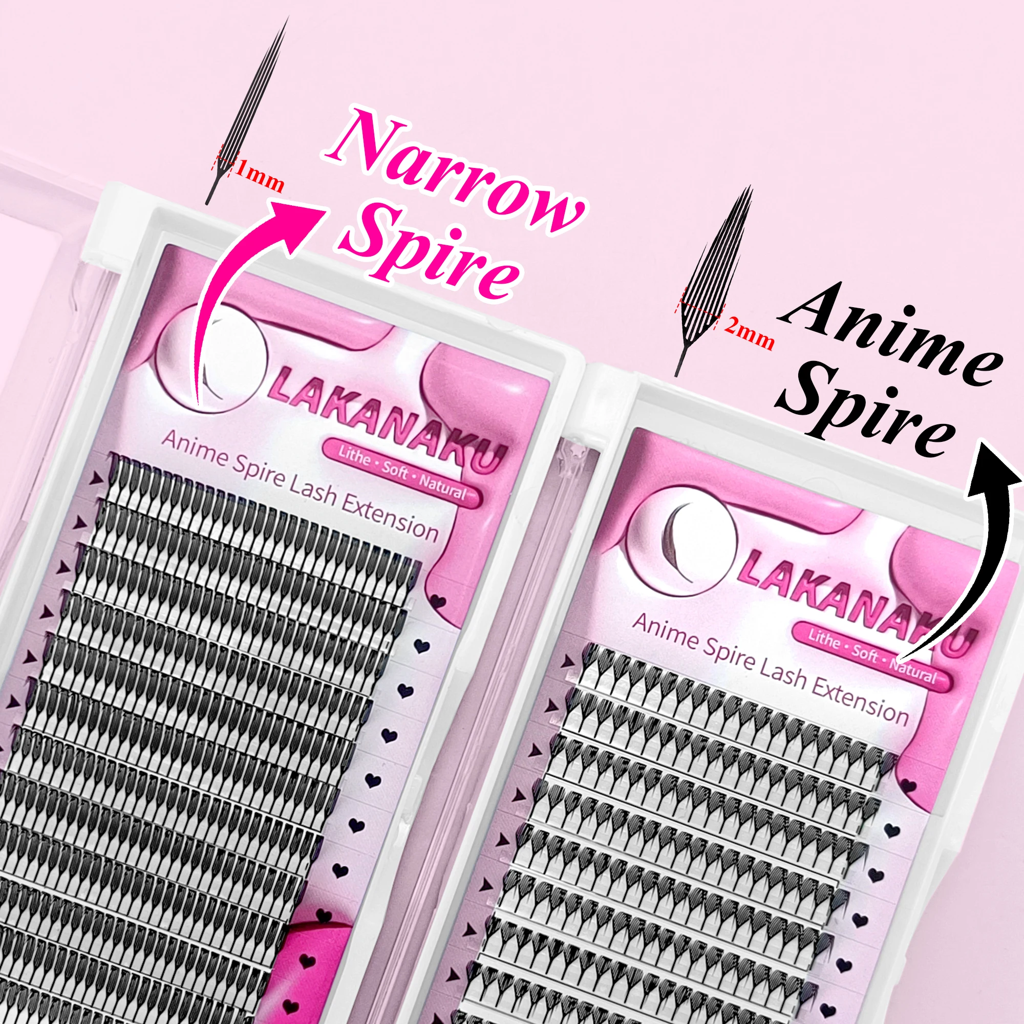 Abonnie Narrow Spire Lashes Anime Spikes Eyelashes Technological Fibers Comic Lashes Indiviudal